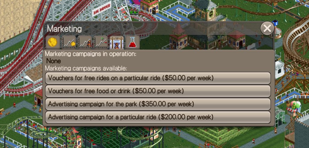 Play Rollercoaster Tycoon with your industrial customers