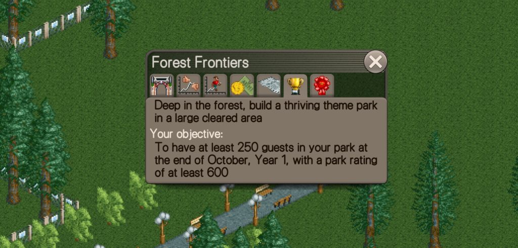 rollercoaster tycoon classic leave park